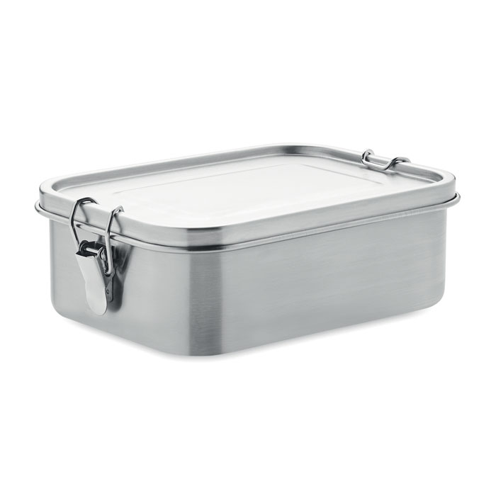 Boîte à lunch personnalisable acier inox silver mate